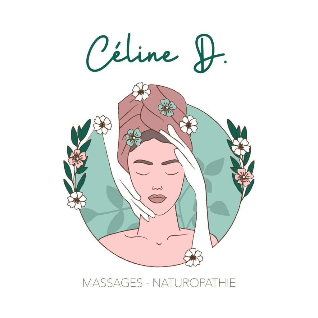 Logo de Céline Natur'& Massages, institut de massages et bien-être naturel.