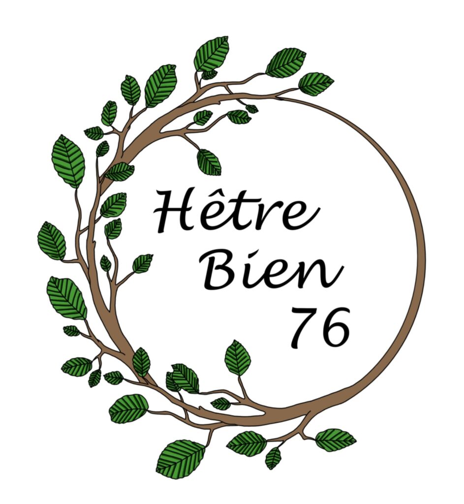 Logo de l’entreprise Hêtre Bien 76, symbolisant bien-être et nature.