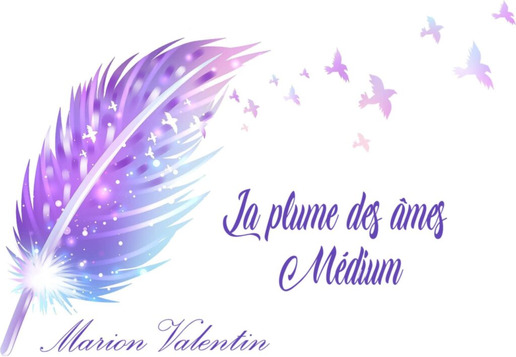 Logo de Marion Valentin, La Plume des Âmes, médium.