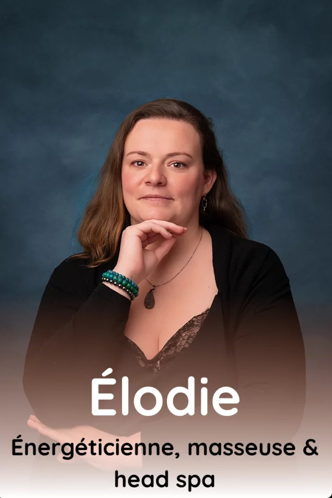 portrait d'Élodie, soins energétiques et modelage, reiki